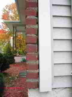 Very loose brick veneer wall (C) Daniel Friedman