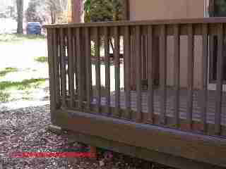 Stained wood deck (C) D Friedman