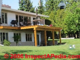 Deck stain and no rails (C) D Friedman