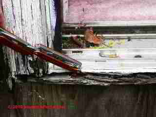 Sliding door sill rot (C) Daniel Friedman