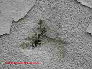 Leak point in EIFS stucco wall (C) Daniel Friedman