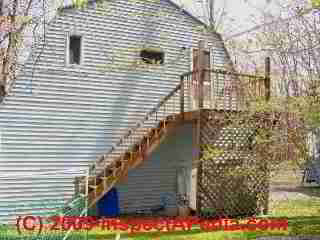 Tall deck and stair rail post (C) Daniel Friedman