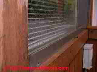 Lost seal on metal frame glider slider window (C) D Friedman