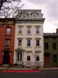 Sketch of basic architectural house styles with common period dates
