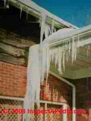 Severe ice dams, eaves to ground in Poughkeepsie NY