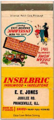 Inselbrick advertisement on a matchbook, for sale at eBay in January 2022 - cited & discussed at InspectApedia.com