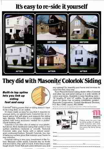 Masonite Colorlok Siding ad, Popular Science Mag May 1981