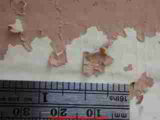 Photograph of  peeling paint on a building exterior - can you diagnose this failure by eye?