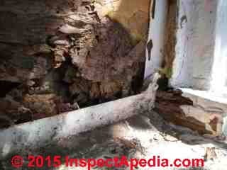 Wall to slab flashing leak repairs (C) InspecApedia MS