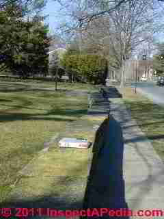 Wooden landscape tie retaining wall (C) D Friedman