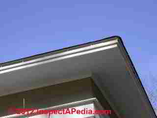 Solid soffits, no venting © D Friedman at InspectApedia.com 