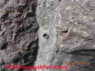 Stone veneer weep opening (C) D Friedman L.G.
