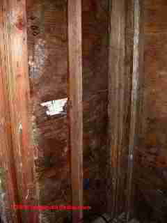 Stone veneer wall over wood frame - hidden leaks (C) D Friedman