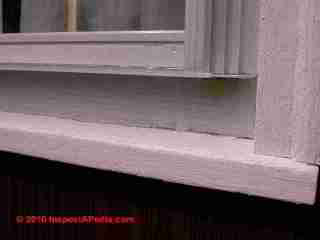Storm window weep holes and why needed (C) Daniel Friedman