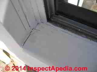 Window leak at exterior sill leads to rot, mold damage, even insect infestation (C) Daniel Friedman