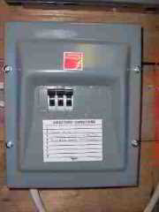 Photograph of a Federal Pioneer electrical panel