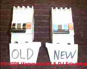 Photo of Federal Pioneer old and new circuit breakers