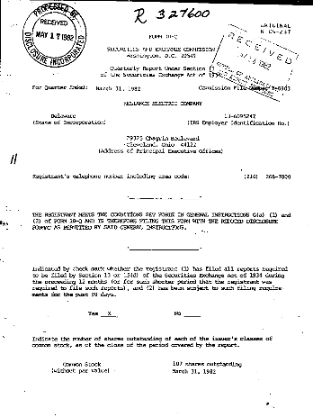 SEC document on Federal Pacific Electric improper practices