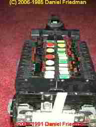 Federal Pacific Electric Stab Lok FPE breaker panel after testing