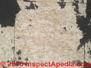 9x9 floor tile, ca 1961-1962 vinyl asbestos (C) InspectApedia.com Greg