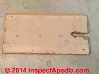 FRF Ceiling tiles 12 x 24 inch asbestos? (C) InspectApedia SP