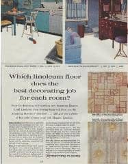 Armstrong linoleum advertisement from 1961 at InspectApedia.com