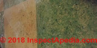 Asbestos tile floor photo (C) InspectApedia.com Tara
