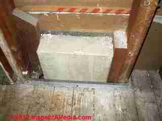 Asbestos paper on Heating Duct (C) D Friedman