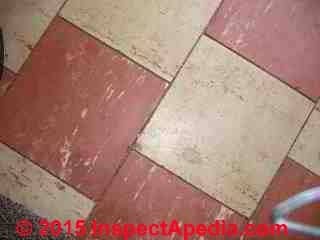 Abestos floor tiles (C) InspectApedia reader submission 2015
