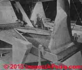 Asbestos fiber separation shaking tables - Rosato (C) InspectApedia