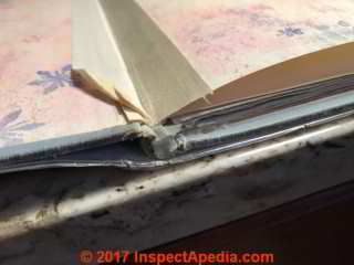 Binding of a 1960's children's book, unlikely to contain asbestos (C) InspectApedia.com CW