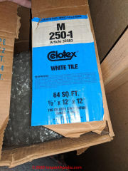 Celotex M250 - 1 white tile 12x12  (C) InspectApedia.com Victor