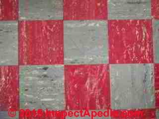 Red and gray vinyl asbestos floor tiles, Armstrong (C) Daniel Friedman