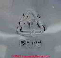 PETE plastic symbol 1 (C) Daniel Friedman