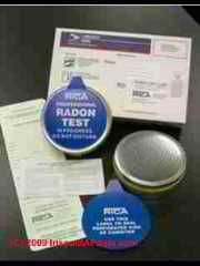 Radon test kit from RTCA (C) Daniel Friedman