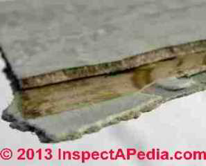 Sheet vinyl flooring ca 1977, possible asbestos-containing (C) InspectApedia JN