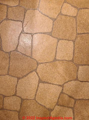 Stone pattern flooring (C) InspectApedia.com Meagan