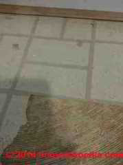 Armstrong white brick floor tile herringbone pattern (C) InspectApedia