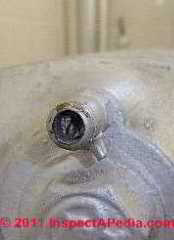 Float type air vent © D Friedman at InspectApedia.com 