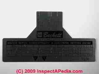 Beckett oil burner electrode gauge (C) Daniel Friedman, Beckett Corp