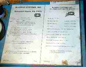 Photograph of  a Blueray Identifying Label