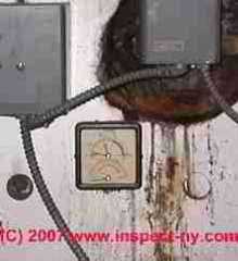 LARGER VIEW of a heating boiler pressure temperature gauge