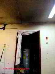 Black stains on an indoor ceiling (C) Daniel Friedman