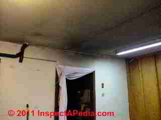 Oil burner soot on ceiling (C) D Friedman