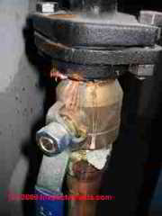 Control valve at a circulator pump mounting flange (C) Daniel Friedman