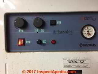Cosmogas BMS 15/29 Boiler control (C) InspectAPedia.com Karl Peterson
