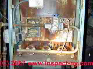 Photograph of an oil fired heater stack relay