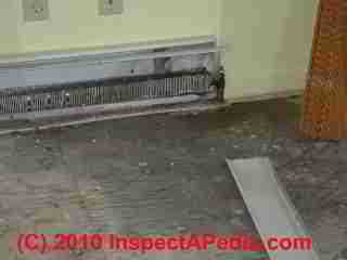 Missing baseboard end cover © D Friedman at InspectApedia.com 