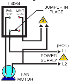 L4064B wiring for line voltage