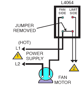 Honeywell L4064B low voltage installation